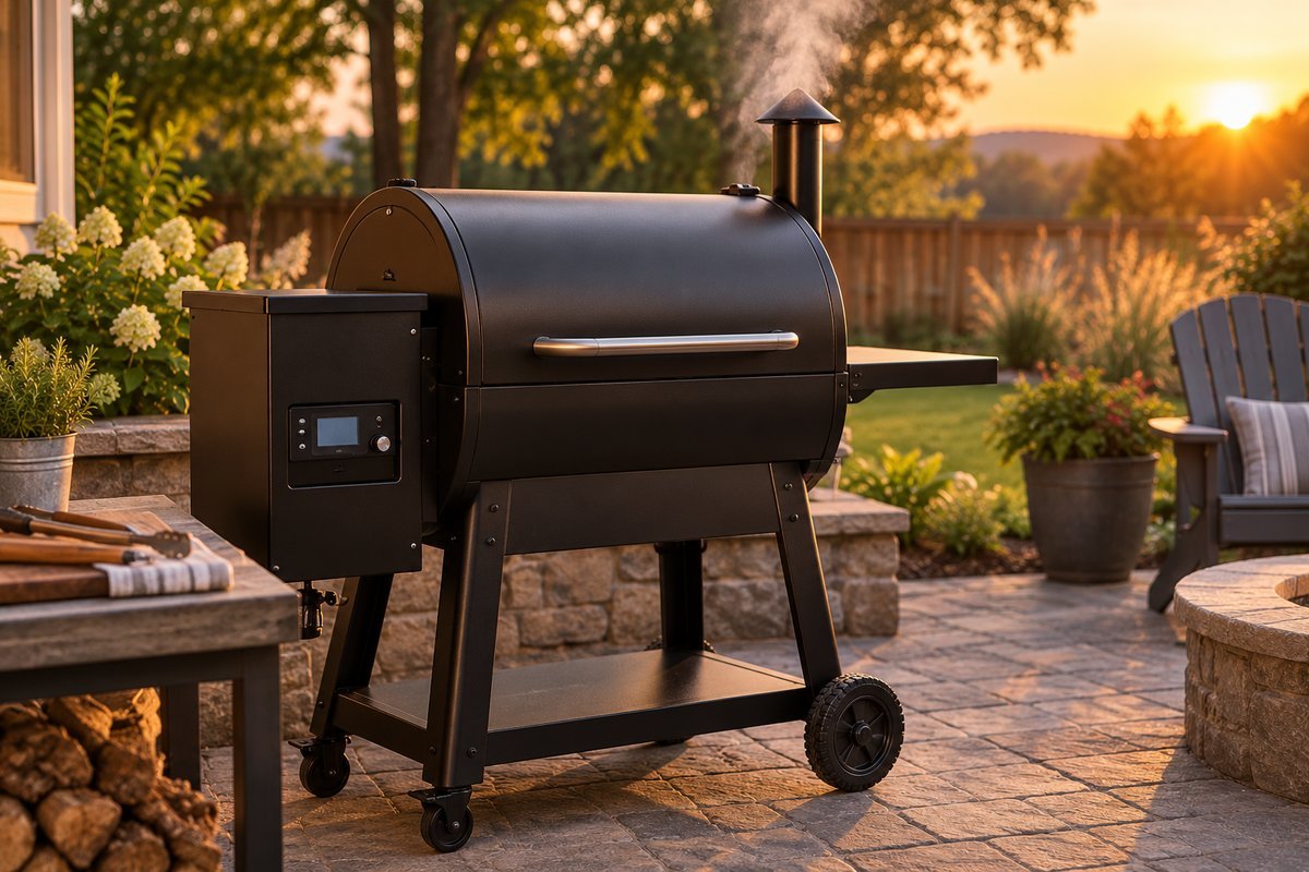 Checking a smoked brisket with a thermometer, a step for anyone learning the best smoker for beginners